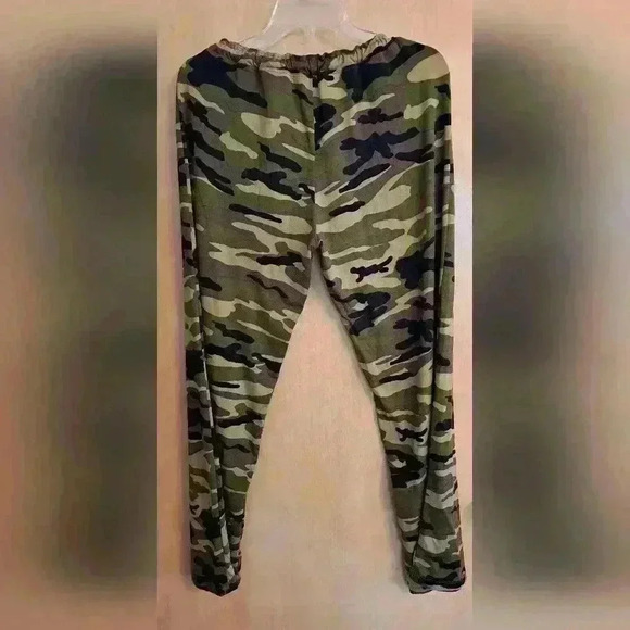 Women's Seven Comfort Apparel XL camouflage army pull on lounge pj pants stretch - Picture 3 of 4